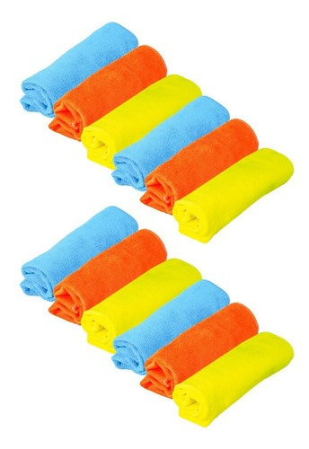 Paño de limpieza Lion Tools 0521 franela multicolor pack x 12