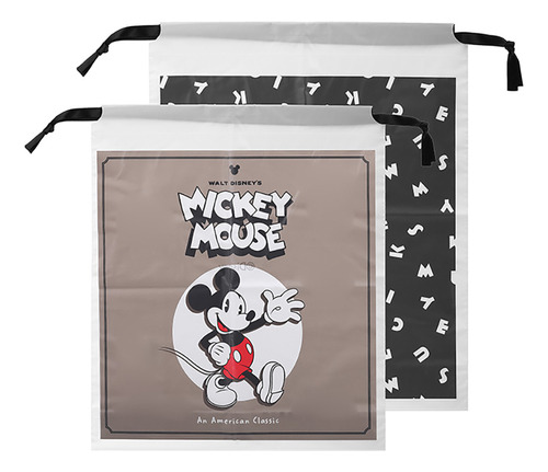 Miniso Bolsa De Con Cordón Disney Mickey Mouse Negro