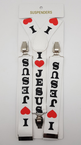 Tirantes Suspenders Unisex I Love Jesus