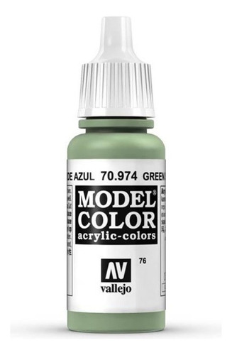 Vallejo Model Color 17ml Pintura Acrílica Color 76 Verde Azul 70.974