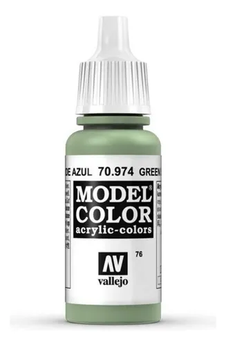Vallejo Model Color 17ml Pintura Acrílica Color 76 Verde Azul 70.974