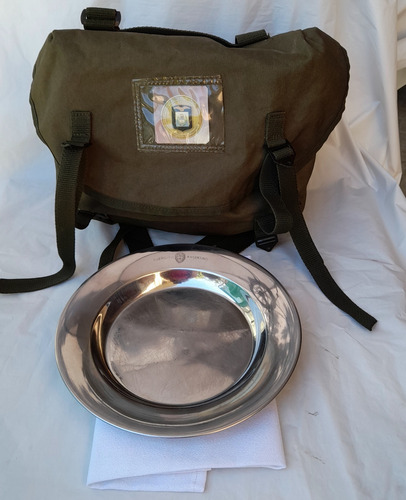 Bolsa De Rancho Militar Ejercito Servilleta Plato (Usado)