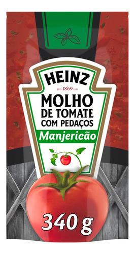 Molho De Tomate Manjericão 340g Heinz