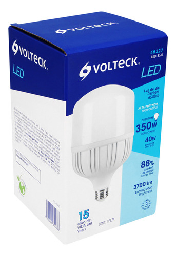 Lámpara Led Alta Potencia 40 W Equiv. 350 W Luz De Día