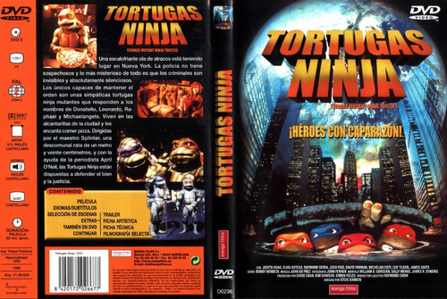 Imagen 1 de 6 de Las Tortugas Ninja Peliculas Saga Completa Dvd