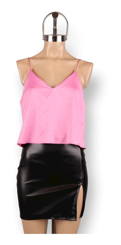 Blusa / Musculosa Crop Suelta De Razzo Con Breteles