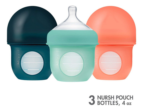 Bebé Boon Nursh Botella Silicona Bolsa Leche Biberón