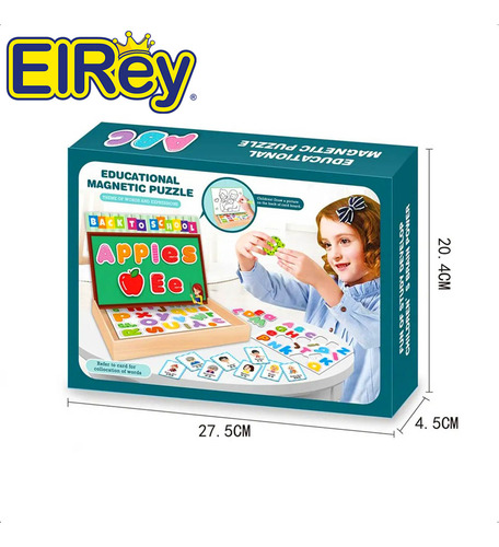 Puzzle Rompecabezas Magnético Alfabeto Pizarra N1 - El Rey