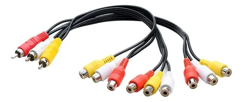 Suckoo 3rca Av Audio Video Splitter Cable 1 En 3 Out 1 En 2