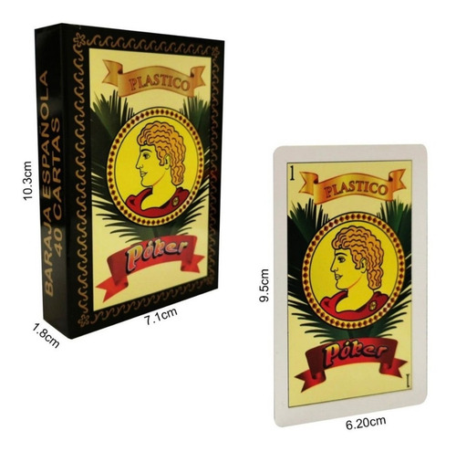 Baraja Española Plastico 100% 40 Cartas Lavable 6 Piezas