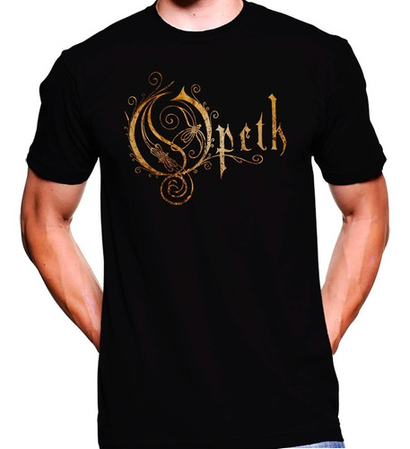 Camiseta Premium Rock Estampada Opeth Gold