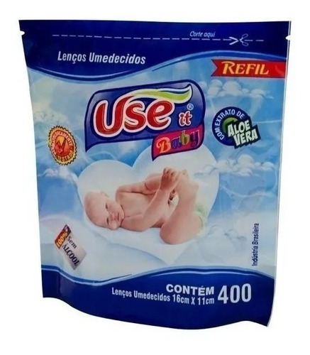 Kit 6 Pacotes Lenços Umedecidos Refil Use It Baby Atacado