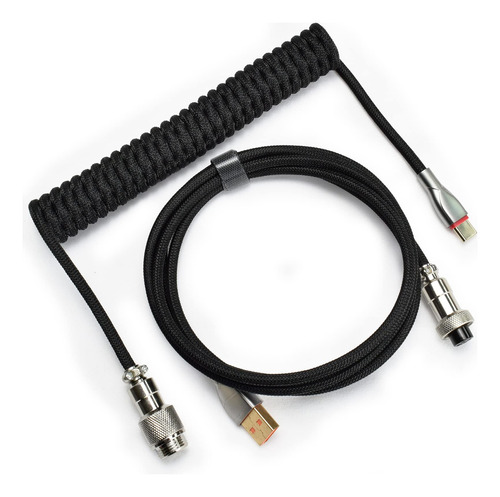 Zdawnn Cables De Teclado Trenzados De 4.9 Ft En Espiral Tip.