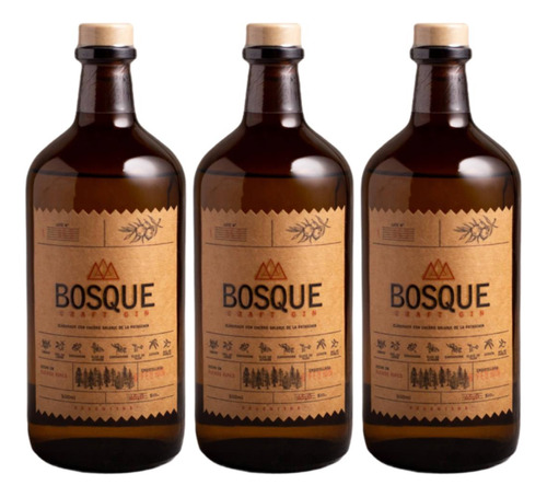 Gin Bosque Craft 500 Ml London Dry X3 - Fullescabio Oferta