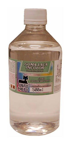 Goma Laca Incolor Gato Preto - 500ml