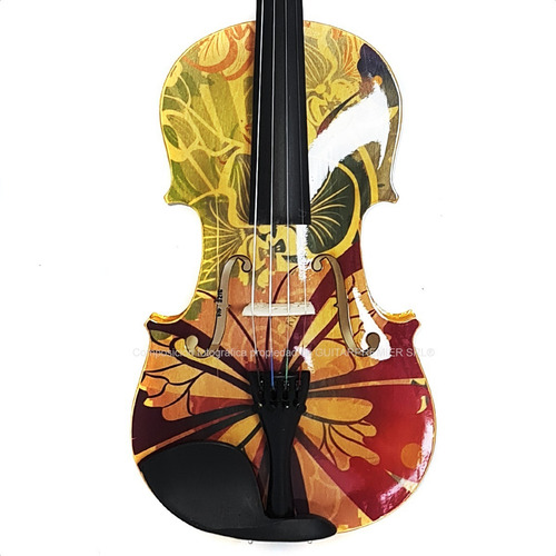 Violin 4/4 Acustico Superior Diseño Dibujos Estuche Arco Color 005 Spring