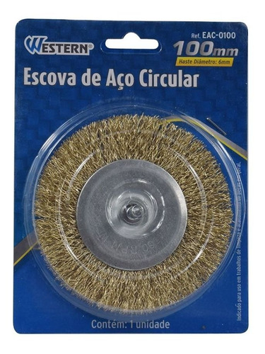 Imagem 1 de 1 de Escova Circular Em Aco 100mm Western Eac-0100
