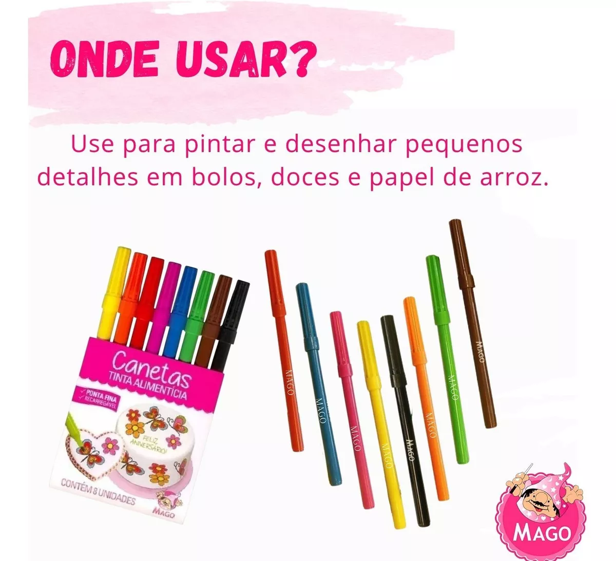 Terceira imagem para pesquisa de caneta comestivel