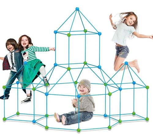 Conjunto De Construcción De Fortaleza Infantil 155 Pcs