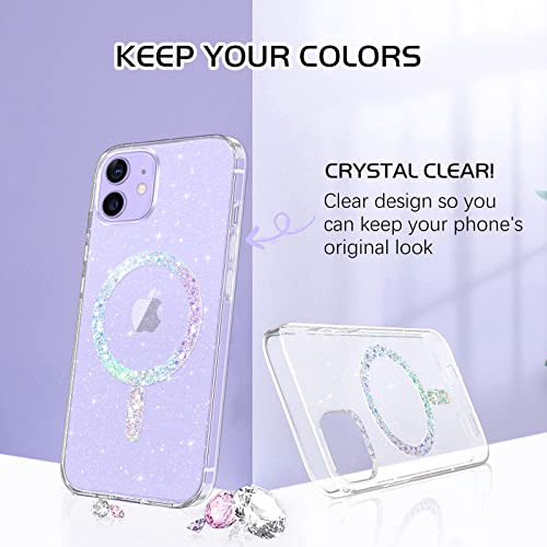 Funda Para iPhone 12 iPhone 12 Pro Transparente Glitter Suav