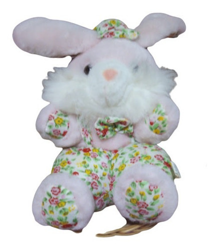 Conejo Pascua San Valentin -c/ropa+canasta 30cm Tentate! (1)