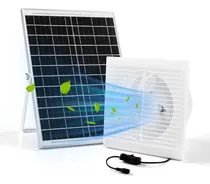 Comprar Extractor De Energia Solar, Panel Solar De 20 W + Ventilador