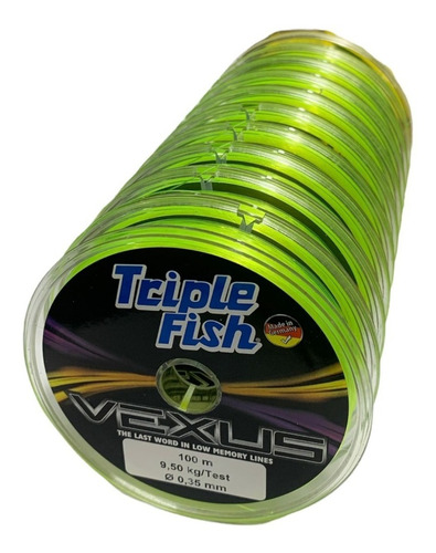 Nylon Triple Fish Vexus Amarillo 0.35mm 149/ 1000 Mts 