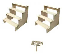 Comprar Kit 2 Escalera Candy Bar Conos Dulces Postres Mesa De Dulces