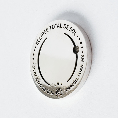 Moneda Conmemorativa Eclipse Total De Sol 2024 Plata 925