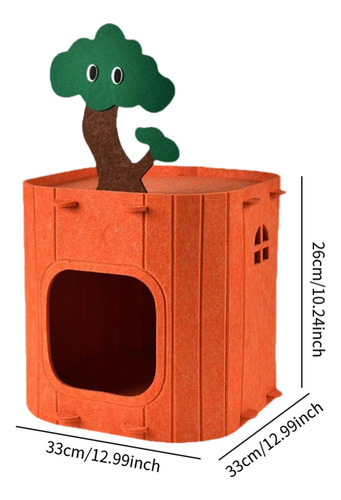 Cat House Cat Condo Fácil De Ensamblaje 33cmx33cmx26cm