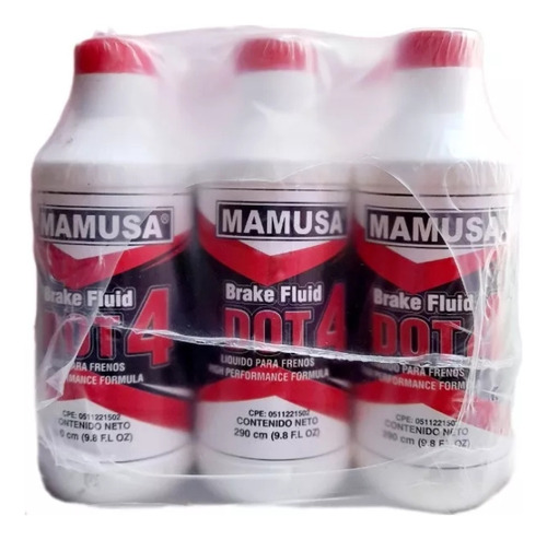 Liga Para Frenos Dot 4 290ml Mamusa (12x290ml)