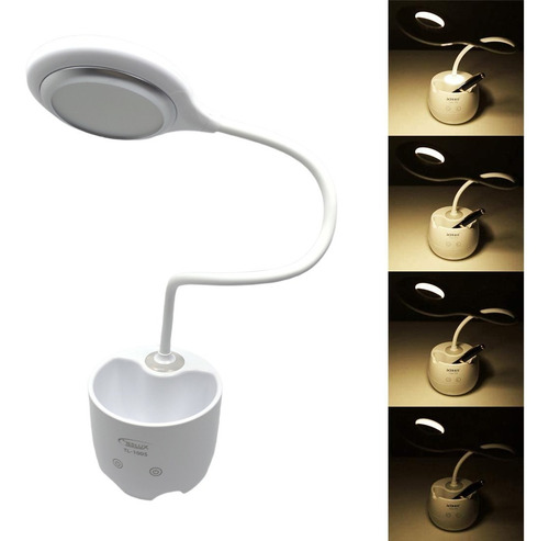Lampara Escritorio Velador Led Recargable Flexible Mesa Luz