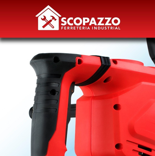 Imagen 6 de 9 de Martillo Demoledor 1600w 25 J Omaha + Maletín Y Cinceles