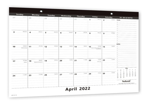 Calendario Anual Mensual Escritorio 2022 Pared Para Plan