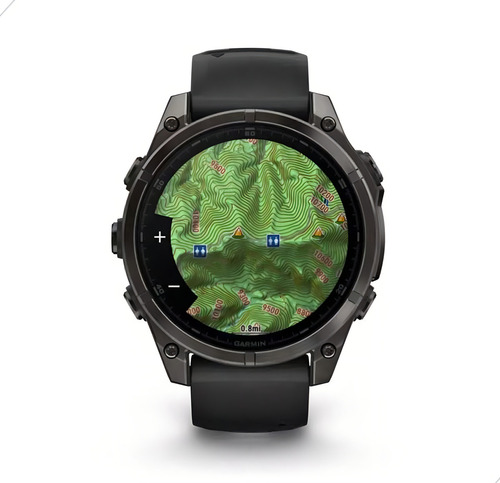 Smartwatch Garmin Fenix 8 47mm Amoled Saphire Carbon Gray Ca Preto Mesh Preto Preto