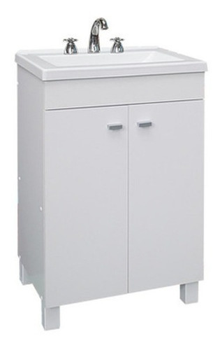 Imagen 1 de 2 de Vanitory De Pie Con Mesada Amube Alba Blanco 52cm 6467