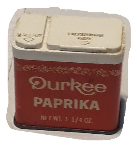 Antigua Lata De Pimenton Durkee Paprika Vacia Made In Usa