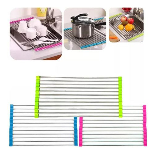 Escurridor De Platos Enrollable Multi Usos Cocina Orden 