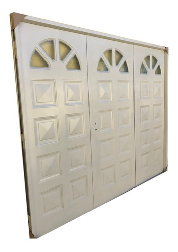 Imagen 1 de 9 de Porton Chapa Simple Modelo Sol De Abrir 240x200 Con Vidrio