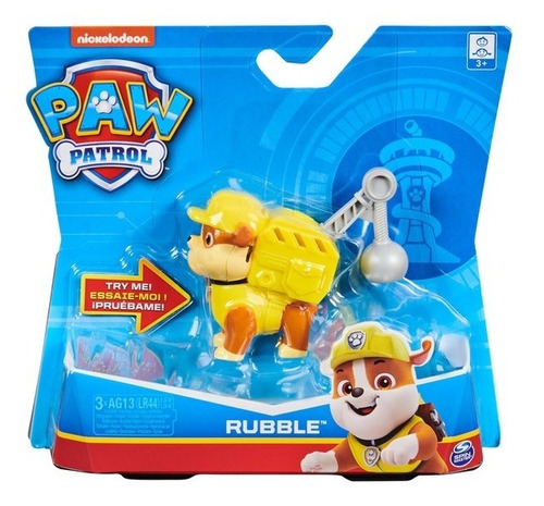 Figura Con Sonido Rubble Mochila De Herramientas Paw Patrol