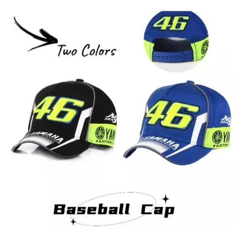 K Gorra Yamaha Racing Ajustable, Resistente Al Viento Y Al