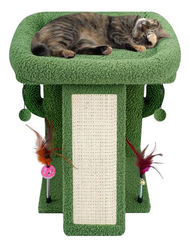 Twdepart Cactus Cat Tree Cat Tower Con Poste Rascador Para G