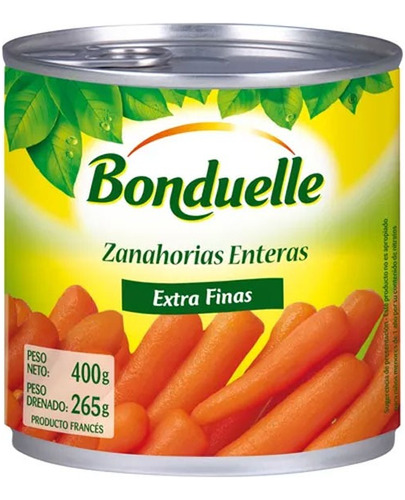 Zanahorias Enteras Bonduelle X400 Gr Origen Francia