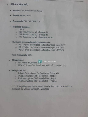 Imagem 7 de 8 de Terreno À Venda, 538 M² Por R$ 290.000,00 - Jd Sao Joao - Juiz De Fora/mg - Te0261