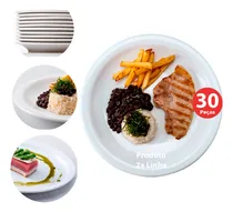 Comprar 34 Pratos Raso Protel Restaurante Porcelana Schmidt 2a Linha