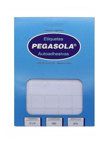Imagen 1 de 2 de Etiquetas Etiqueta Pegasola V/modelos Blanco (oferta)