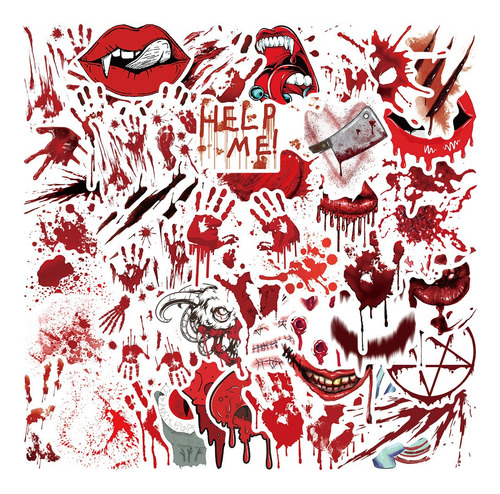 Gore Sangre 50 Stickers Vs Agua De Pvc Calcomanias