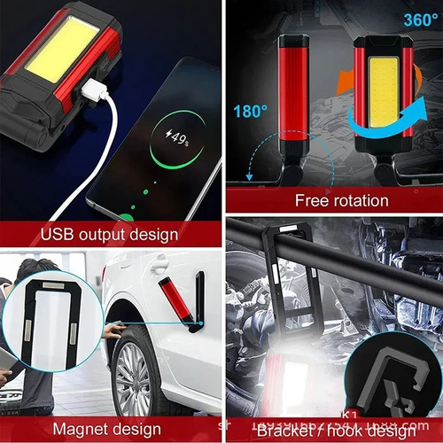 Linterna Led Portátil Multifuncional Cob Bright Usb