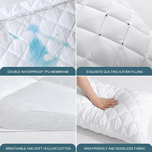 Protector De Almohada Impermeable Unilibra, Acolchado, Tamañ