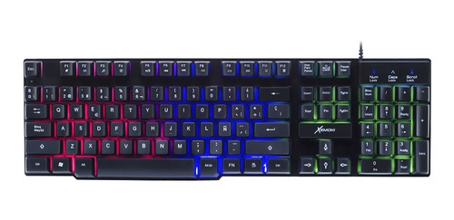 Imagen 6 de 9 de Teclado Gamer Simil Mecanico Usb Retroiluminado Pc